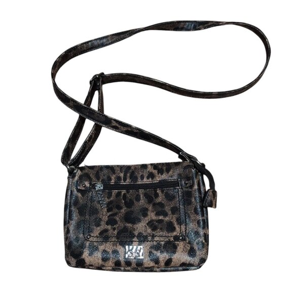 Lule Crossbody Purse in a Faux Leather Leopard Print with Adjustable Strap - Picture 1 of 4